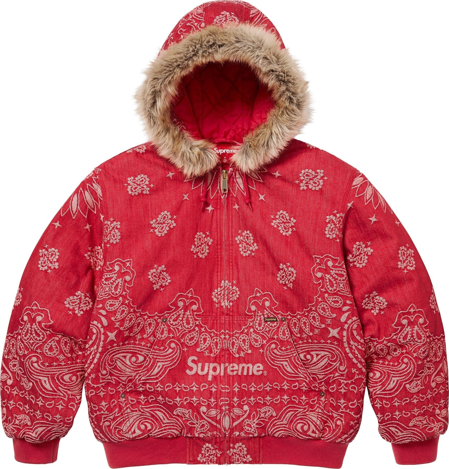 Bandana Jacquard Denim Hooded Work Jacket view 15